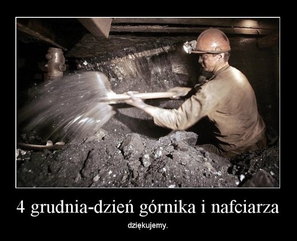 Górnik w kopalni 4 grudnuia
